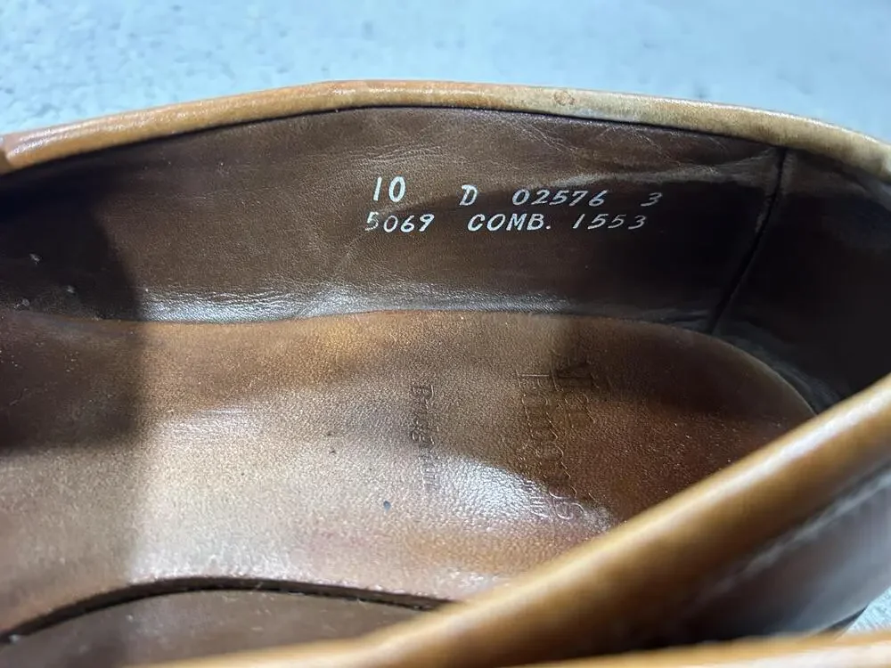 Allen Edmonds Bridgeton Shoes Mens Size 10 Brown Leather Tassel Loafers Wingtip